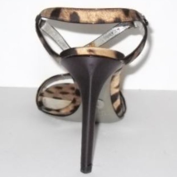 Dolce & Gabbana Leopard T-Strap Sandal Heels 38 - Picture 5 of 6